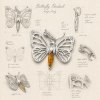 Wisior motyl z bursztynem naturalnym srebro 925 